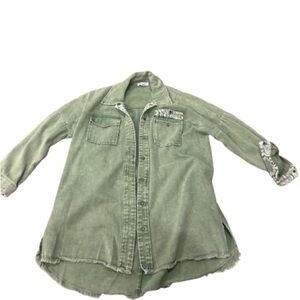 She + Sky Women’s Olive Green Button-down Jacket/Cardigan Size Medium